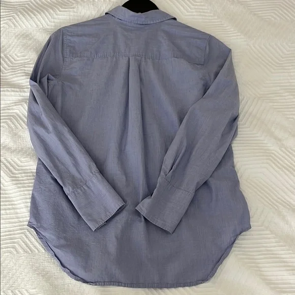 J. Crew Blue Sequin Button-Up Shirt - Picture 10 of 12